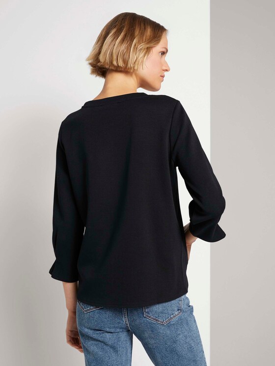 Sweatshirt mit Ärmeldetail - Frauen - Deep Black Sweatshirt mit Ärmeldetail - Frauen - Deep Black - 2 - TOM TAILOR Denim