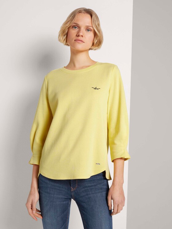 Sweatshirt mit Ärmeldetail - Frauen - honey popcorn Sweatshirt mit Ärmeldetail - Frauen - honey popcorn - 1 - TOM TAILOR Denim