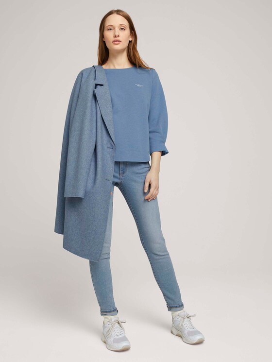 Sweatshirt mit Bio-Baumwolle - Frauen - soft mid blue Sweatshirt mit Bio-Baumwolle - Frauen - soft mid blue - 3 - TOM TAILOR Denim