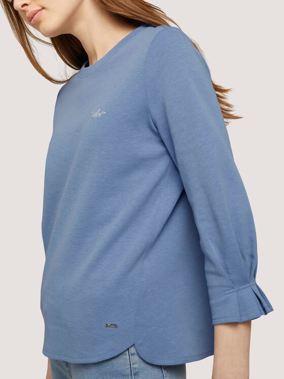 Sweatshirt mit Bio-Baumwolle - Frauen - soft mid blue Sweatshirt mit Bio-Baumwolle - Frauen - soft mid blue - 9 - TOM TAILOR Denim