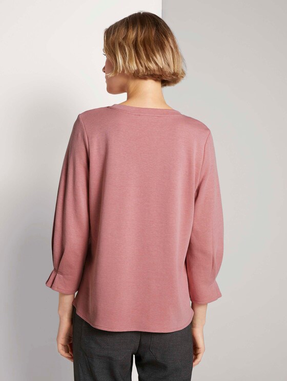 Ärmelfalten Sweatshirt mit Bio-Baumwolle - Frauen - cozy rose Ärmelfalten Sweatshirt mit Bio-Baumwolle - Frauen - cozy rose - 2 - TOM TAILOR Denim