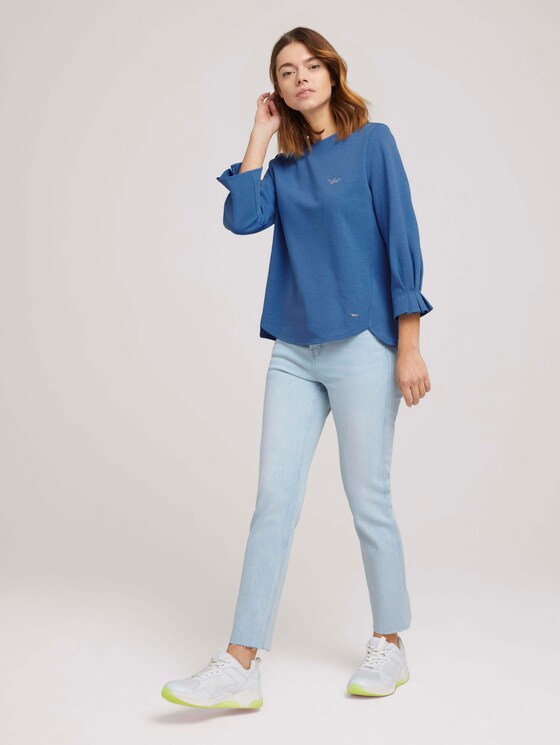 Sweatshirt mit Bio-Baumwolle - Frauen - mid blue Sweatshirt mit Bio-Baumwolle - Frauen - mid blue - 3 - TOM TAILOR Denim
