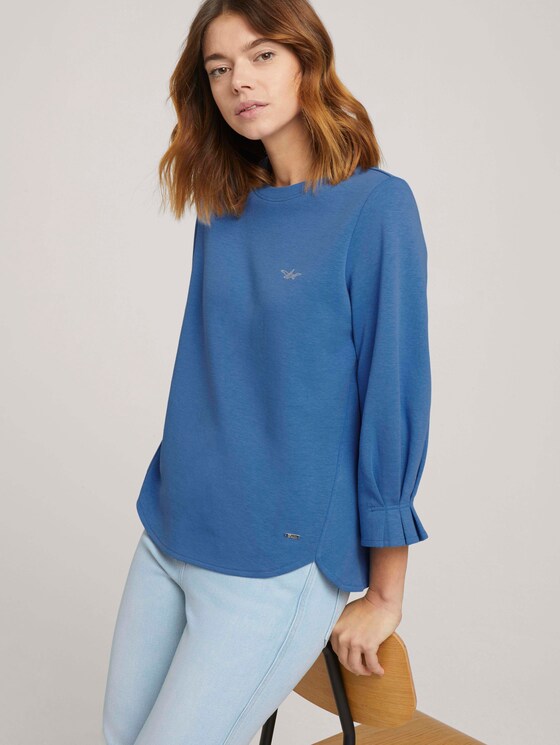 Sweatshirt mit Bio-Baumwolle - Frauen - mid blue Sweatshirt mit Bio-Baumwolle - Frauen - mid blue - 5 - TOM TAILOR Denim