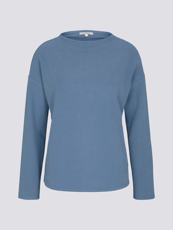 Sweatshirt mit kurzem Stehkragen - Frauen - soft mid blue Sweatshirt mit kurzem Stehkragen - Frauen - soft mid blue - 7 - TOM TAILOR Denim