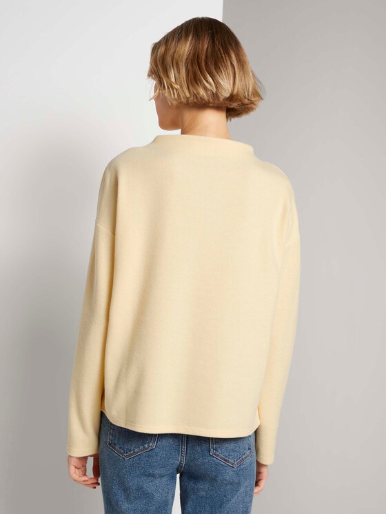 Sweatshirt mit kurzem Stehkragen - Frauen - soft yellow Sweatshirt mit kurzem Stehkragen - Frauen - soft yellow - 2 - TOM TAILOR Denim