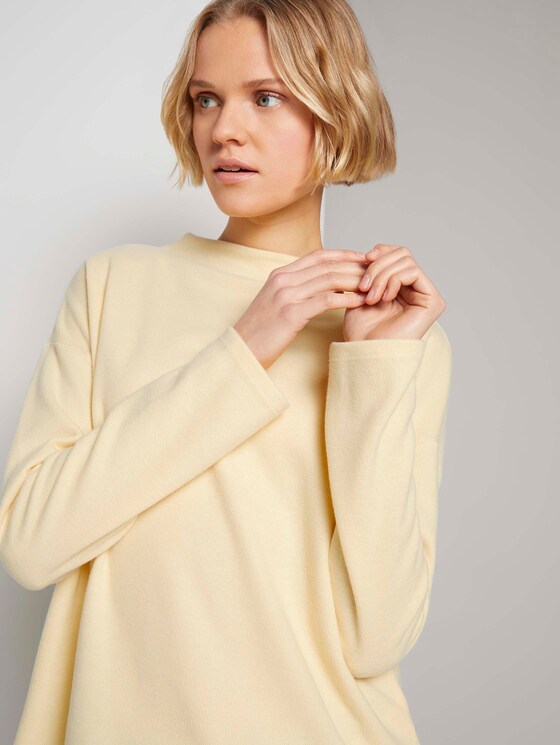 Sweatshirt mit kurzem Stehkragen - Frauen - soft yellow Sweatshirt mit kurzem Stehkragen - Frauen - soft yellow - 9 - TOM TAILOR Denim