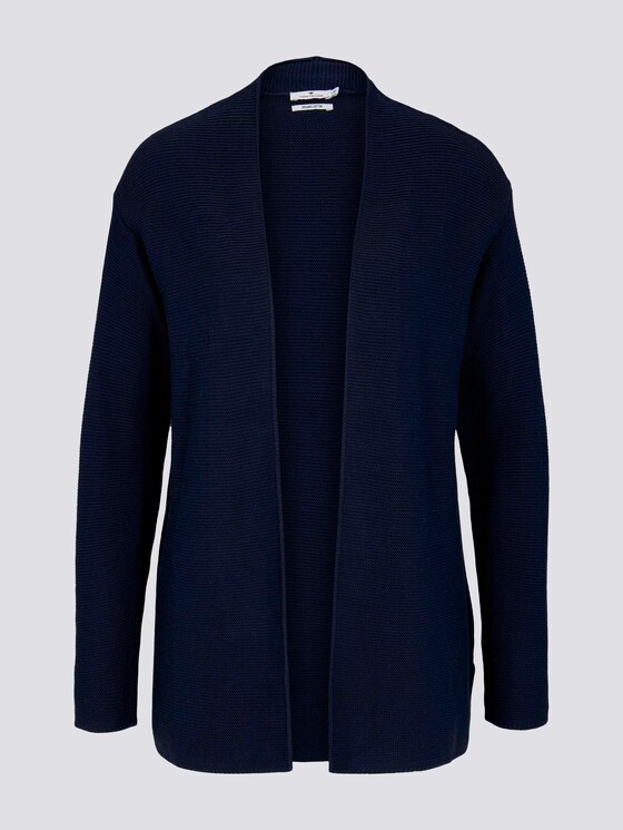 Strukturierter Cardigan mit Bio-Baumwolle - Frauen - Sky Captain Blue Strukturierter Cardigan mit Bio-Baumwolle - Frauen - Sky Captain Blue - 7 - TOM TAILOR
