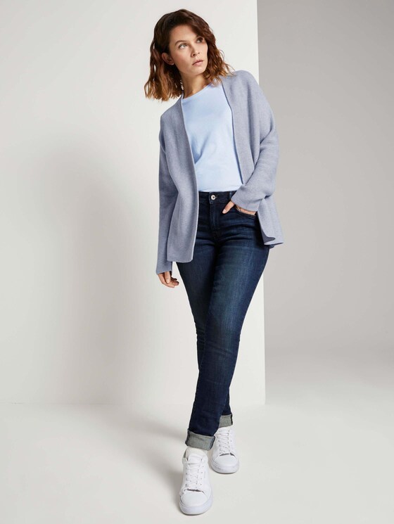 Strukturierter Cardigan mit Bio-Baumwolle - Frauen - comfort grey melange Strukturierter Cardigan mit Bio-Baumwolle - Frauen - comfort grey melange - 3 - TOM TAILOR