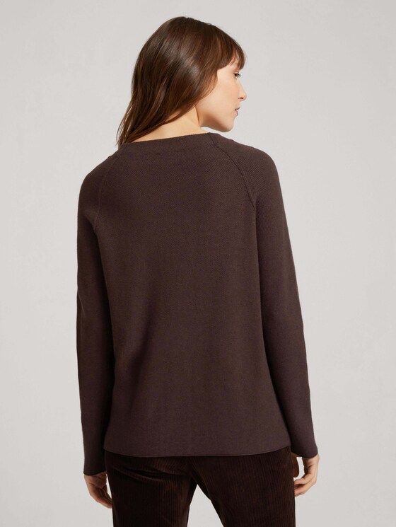 Pullover mit Raglanärmeln - Frauen - java dark brown Pullover mit Raglanärmeln - Frauen - java dark brown - 2 - TOM TAILOR