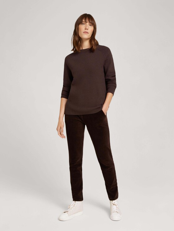 Pullover mit Raglanärmeln - Frauen - java dark brown Pullover mit Raglanärmeln - Frauen - java dark brown - 3 - TOM TAILOR