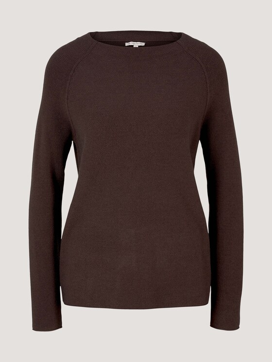 Pullover mit Raglanärmeln - Frauen - java dark brown Pullover mit Raglanärmeln - Frauen - java dark brown - 7 - TOM TAILOR