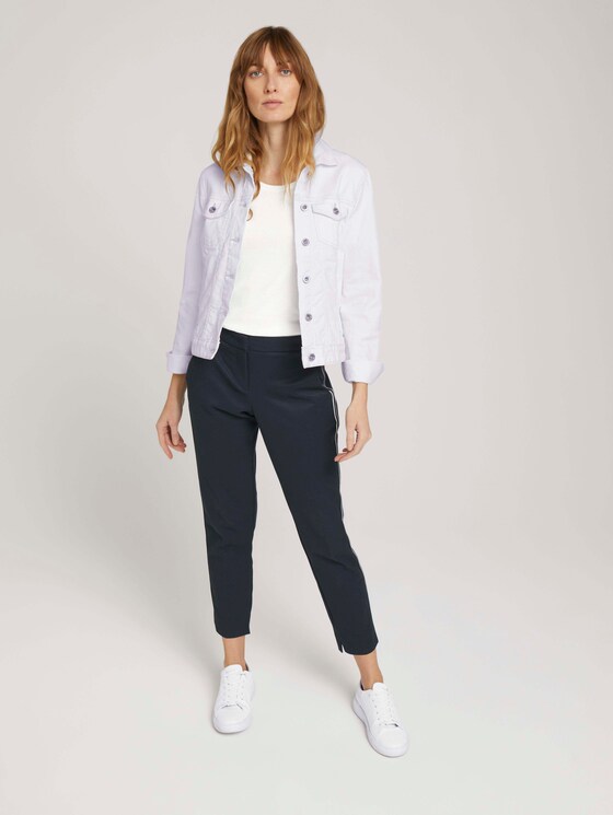 Basic T-Shirt mit Bio-Baumwolle - Frauen - Whisper White Basic T-Shirt mit Bio-Baumwolle - Frauen - Whisper White - 3 - TOM TAILOR