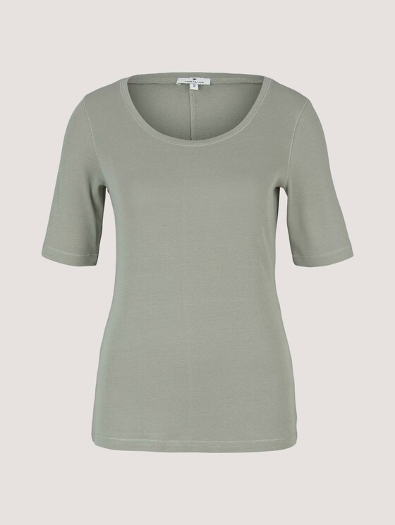Basic T-Shirt - Frauen - Prairie Grass Green Basic T-Shirt - Frauen - Prairie Grass Green - 7 - TOM TAILOR