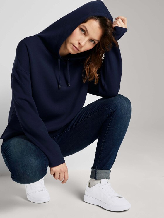 Hoodie mit Seitenschlitzen - Frauen - Sky Captain Blue Hoodie mit Seitenschlitzen - Frauen - Sky Captain Blue - 5 - TOM TAILOR