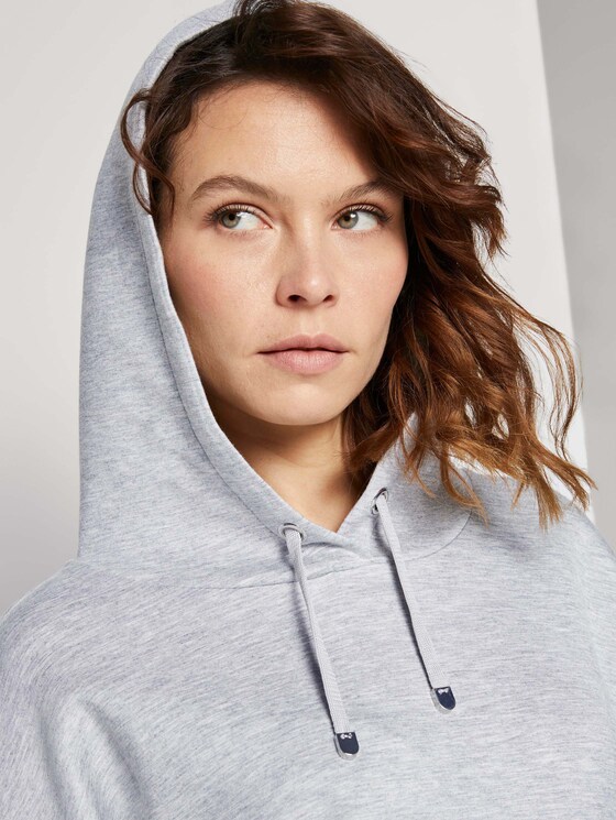 Hoodie mit Seitenschlitzen - Frauen - comfort grey melange Hoodie mit Seitenschlitzen - Frauen - comfort grey melange - 9 - TOM TAILOR