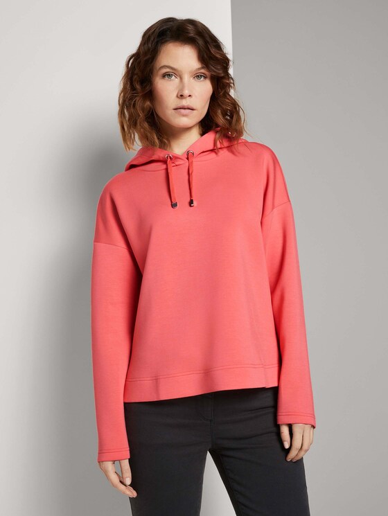 Hoodie met zijsplitten - Vrouwen - strong peach tone Hoodie met zijsplitten - Vrouwen - strong peach tone - 1 - TOM TAILOR