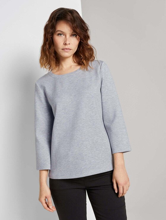 Basic Sweatshirt - Frauen - comfort grey melange Basic Sweatshirt - Frauen - comfort grey melange - 1 - TOM TAILOR