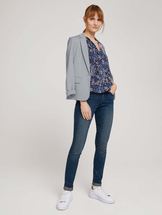 Bedrukte blouse met LENZINGTM ECOVEROTM - Vrouwen - navy multicolor flower design Bedrukte blouse met LENZINGTM ECOVEROTM - Vrouwen - navy multicolor flower design - 3 - TOM TAILOR