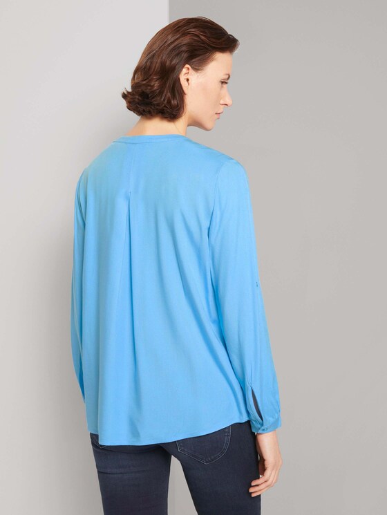 Bluse mit LENZING™ ECOVERO™ - Frauen - Clear Light Blue Bluse mit LENZING™ ECOVERO™ - Frauen - Clear Light Blue - 2 - TOM TAILOR