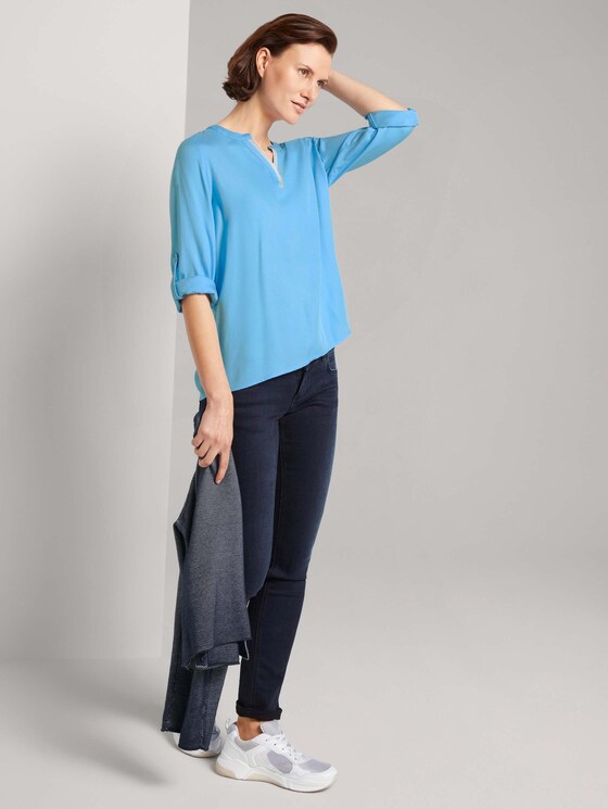 Bluse mit LENZING™ ECOVERO™ - Frauen - Clear Light Blue Bluse mit LENZING™ ECOVERO™ - Frauen - Clear Light Blue - 3 - TOM TAILOR