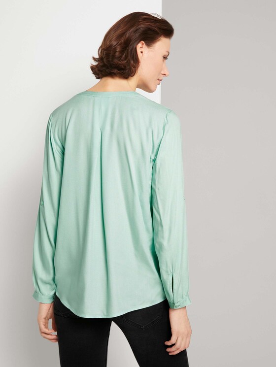 Blouse met plooidetail met LENZINGTM ECOVEROTM - Vrouwen - minty green Blouse met plooidetail met LENZINGTM ECOVEROTM - Vrouwen - minty green - 2 - TOM TAILOR