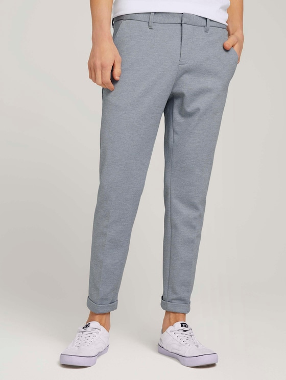 Jersey chino trousers in a slim fit