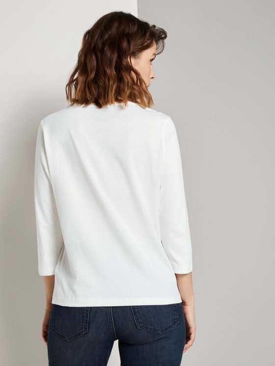 Fotoprint Langarmshirt mit Bio-Baumwolle - Frauen - Whisper White Fotoprint Langarmshirt mit Bio-Baumwolle - Frauen - Whisper White - 2 - TOM TAILOR