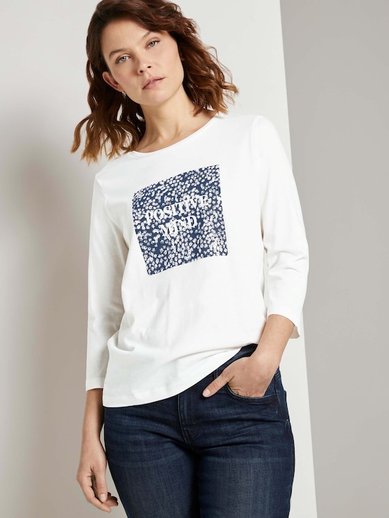 Fotoprint Langarmshirt mit Bio-Baumwolle - Frauen - Whisper White Fotoprint Langarmshirt mit Bio-Baumwolle - Frauen - Whisper White - 5 - TOM TAILOR