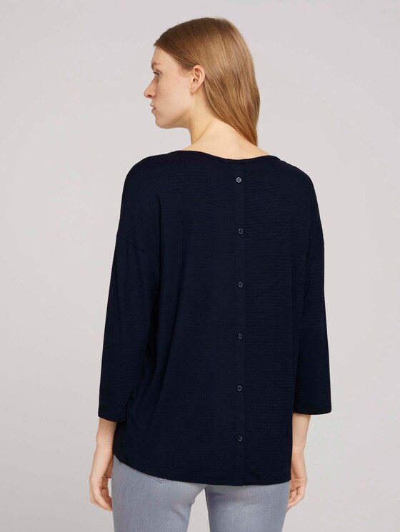 Strukturiertes Shirt im Loose Fit mit LENZINGTM ECOVEROTM - Frauen - Sky Captain Blue Strukturiertes Shirt im Loose Fit mit LENZINGTM ECOVEROTM - Frauen - Sky Captain Blue - 2 - TOM TAILOR