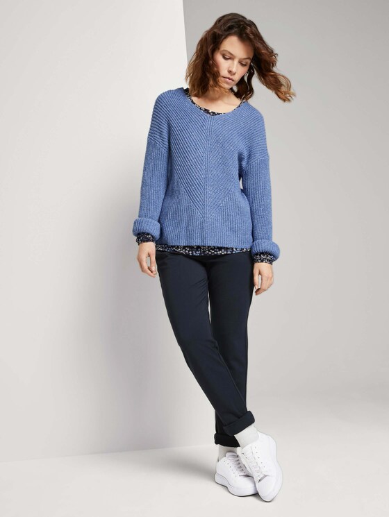 Gemustertes Blusenshirt mit LENZING™ ECOVERO™ - Frauen - navy multicolor flower design Gemustertes Blusenshirt mit LENZING™ ECOVERO™ - Frauen - navy multicolor flower design - 3 - TOM TAILOR
