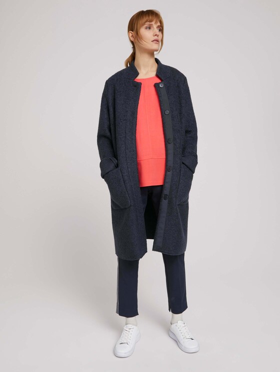 Loose Fit Shirt im Materialmix - Frauen - strong peach tone Loose Fit Shirt im Materialmix - Frauen - strong peach tone - 3 - TOM TAILOR
