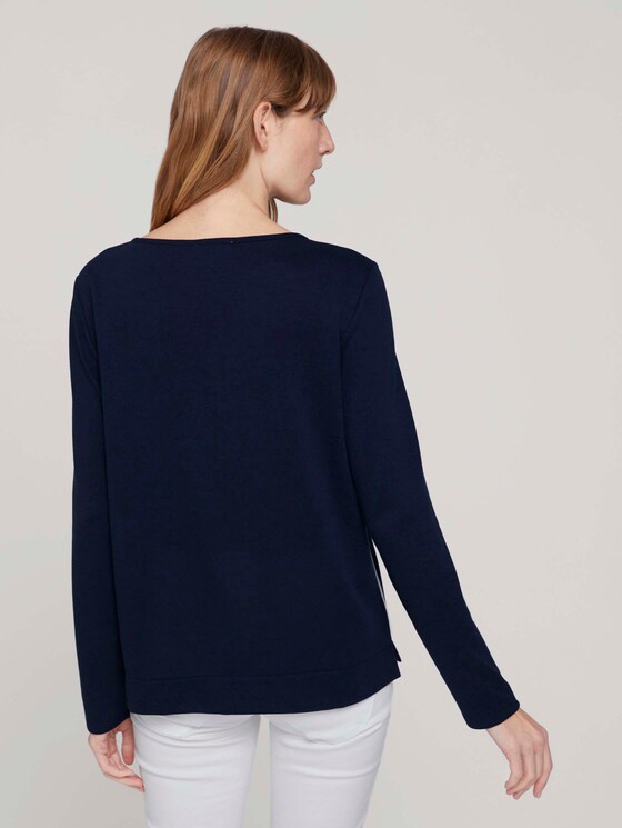 Langarmshirt mit Henleyausschnitt - Frauen - Sky Captain Blue Langarmshirt mit Henleyausschnitt - Frauen - Sky Captain Blue - 2 - TOM TAILOR