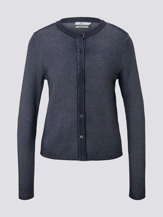 Kurzer Cardigan mit Knopfleiste - Frauen - Sky Captain Blue Kurzer Cardigan mit Knopfleiste - Frauen - Sky Captain Blue - 7 - TOM TAILOR