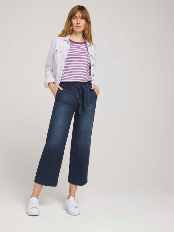 Gestreiftes T-Shirt mit Bio-Baumwolle - Frauen - lilac offwhite stripe Gestreiftes T-Shirt mit Bio-Baumwolle - Frauen - lilac offwhite stripe - 3 - TOM TAILOR