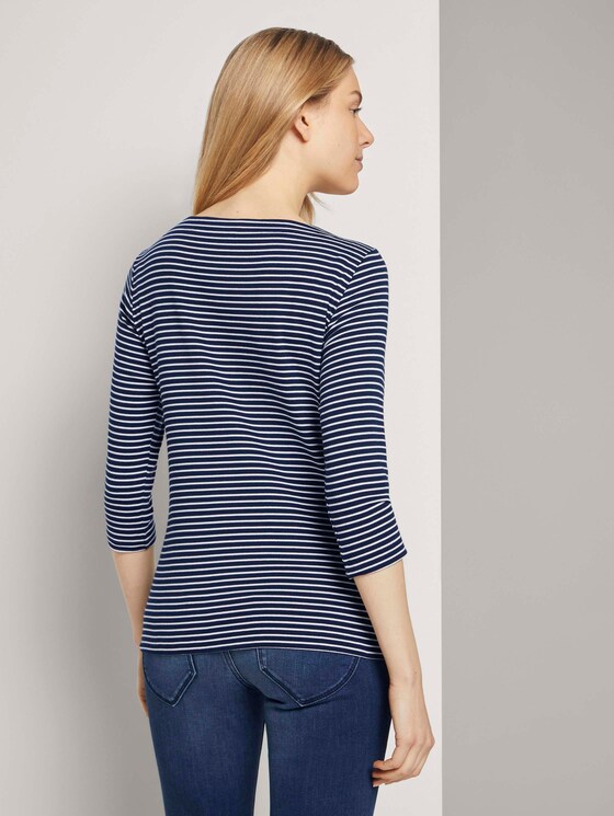 Gestreiftes Shirt - Frauen - navy white small stripe Gestreiftes Shirt - Frauen - navy white small stripe - 2 - TOM TAILOR