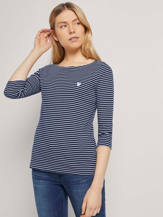 Gestreiftes Shirt - Frauen - navy white small stripe Gestreiftes Shirt - Frauen - navy white small stripe - 5 - TOM TAILOR