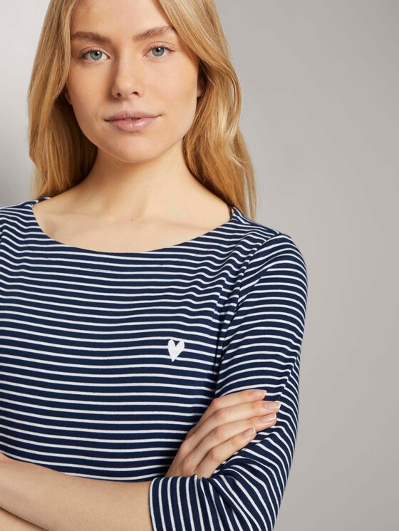 Gestreiftes Shirt - Frauen - navy white small stripe Gestreiftes Shirt - Frauen - navy white small stripe - 9 - TOM TAILOR