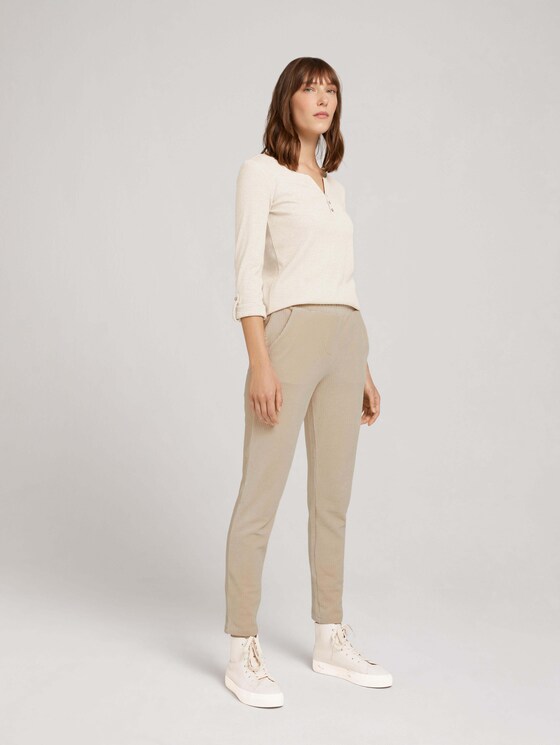 Gestreept T-shirt van biologisch katoen - Vrouwen - offwhite green small stripe Gestreept T-shirt van biologisch katoen - Vrouwen - offwhite green small stripe - 3 - TOM TAILOR