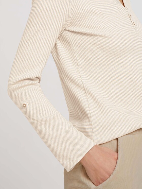 Gestreept T-shirt van biologisch katoen - Vrouwen - offwhite green small stripe Gestreept T-shirt van biologisch katoen - Vrouwen - offwhite green small stripe - 9 - TOM TAILOR