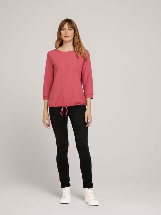 Strukturiertes Shirt mit Tunnelzug - Frauen - cozy pink Strukturiertes Shirt mit Tunnelzug - Frauen - cozy pink - 3 - TOM TAILOR