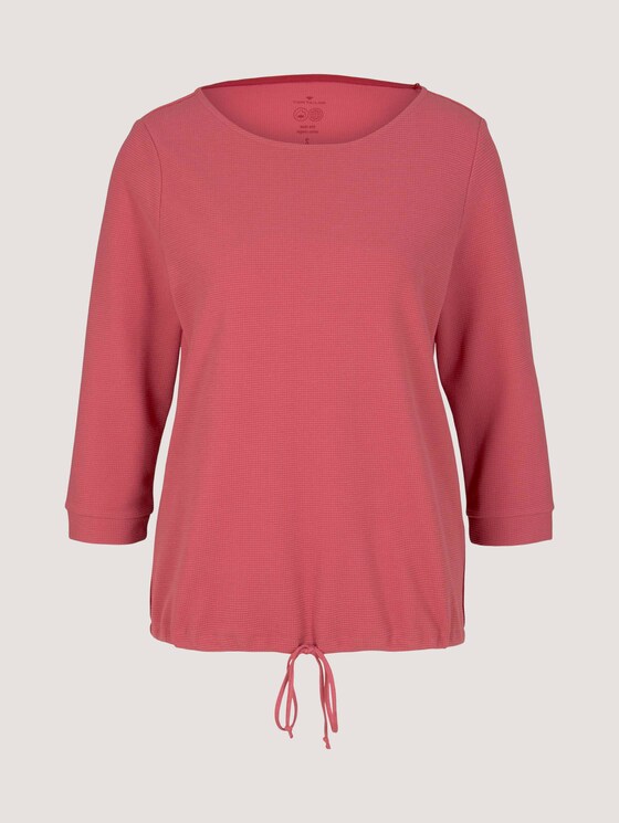Strukturiertes Shirt mit Tunnelzug - Frauen - cozy pink Strukturiertes Shirt mit Tunnelzug - Frauen - cozy pink - 7 - TOM TAILOR