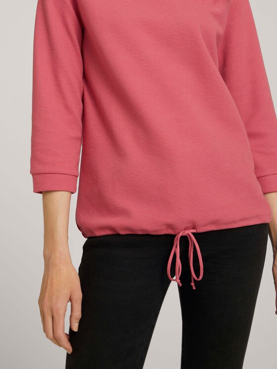 Strukturiertes Shirt mit Tunnelzug - Frauen - cozy pink Strukturiertes Shirt mit Tunnelzug - Frauen - cozy pink - 9 - TOM TAILOR