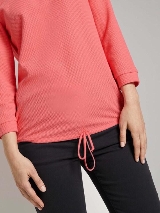 Overhemd met textuur en trekkoord - Vrouwen - strong peach tone Overhemd met textuur en trekkoord - Vrouwen - strong peach tone - 10 - TOM TAILOR