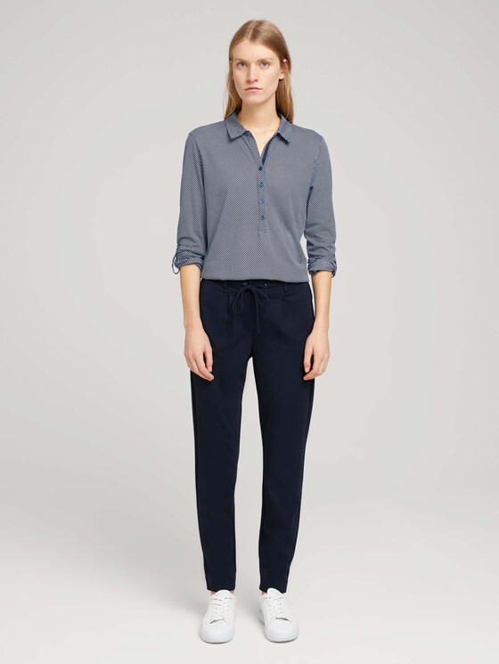 Gemustertes Henley Shirt - Frauen - navy dot print Gemustertes Henley Shirt - Frauen - navy dot print - 3 - TOM TAILOR