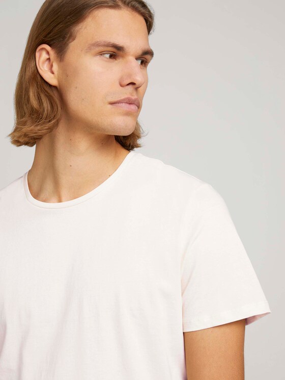 Basic T-shirt met biologisch katoen - Mannen - Soft Beige Solid Basic T-shirt met biologisch katoen - Mannen - Soft Beige Solid - 9 - TOM TAILOR Denim