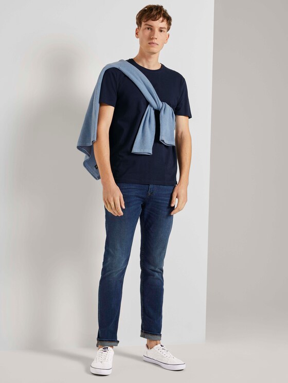 Basic T-Shirt mit Bio-Baumwolle - Männer - Sky Captain Blue Basic T-Shirt mit Bio-Baumwolle - Männer - Sky Captain Blue - 3 - TOM TAILOR Denim
