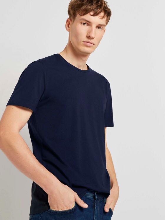Basic T-Shirt mit Bio-Baumwolle - Männer - Sky Captain Blue Basic T-Shirt mit Bio-Baumwolle - Männer - Sky Captain Blue - 5 - TOM TAILOR Denim