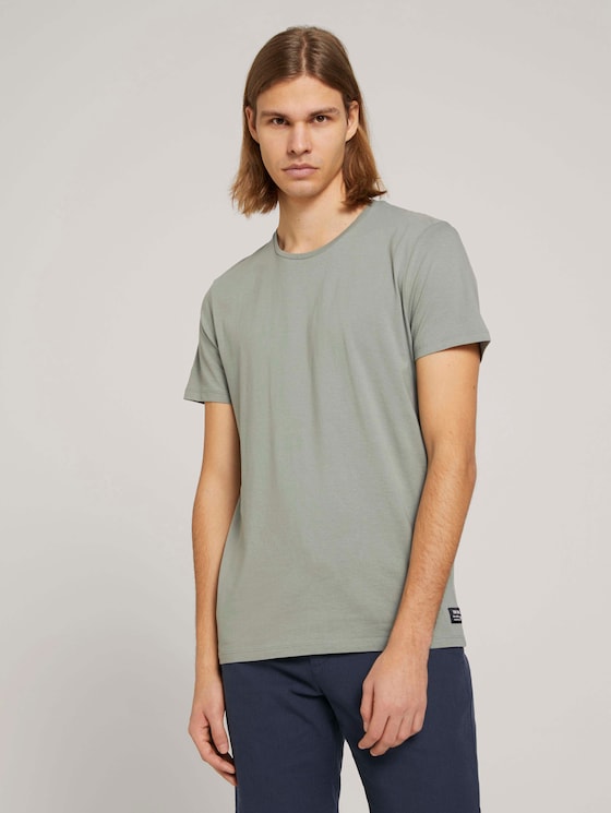 Basic Tshirt - Männer - Greyish Shadow Olive Basic Tshirt - Männer - Greyish Shadow Olive - 1 - TOM TAILOR Denim
