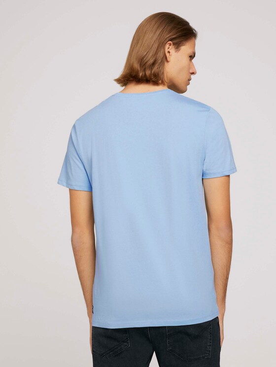 Basic T-Shirt mit Bio-Baumwolle - Männer - Foggy Blue Basic T-Shirt mit Bio-Baumwolle - Männer - Foggy Blue - 2 - TOM TAILOR Denim