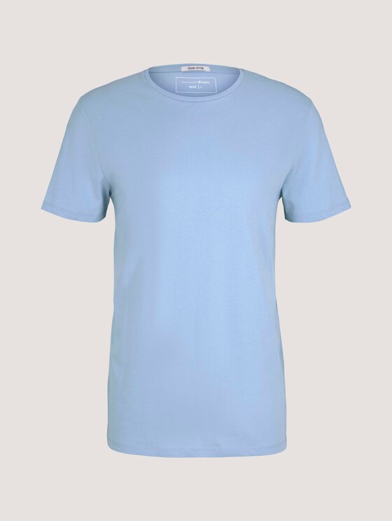Basic T-Shirt mit Bio-Baumwolle - Männer - Foggy Blue Basic T-Shirt mit Bio-Baumwolle - Männer - Foggy Blue - 7 - TOM TAILOR Denim